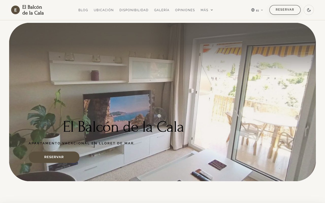 Web de El Balcón de la Cala