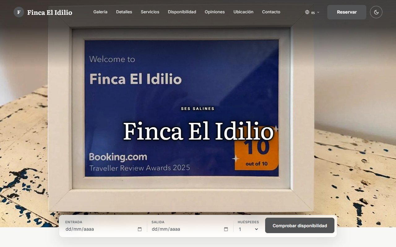 Web de Finca El Idilio