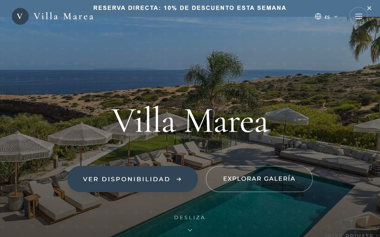 Web de Villa Marea