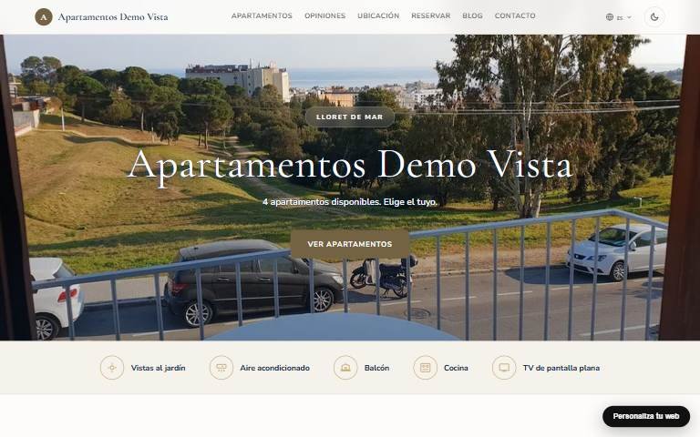 Web de Apartamentos Demo Vista
